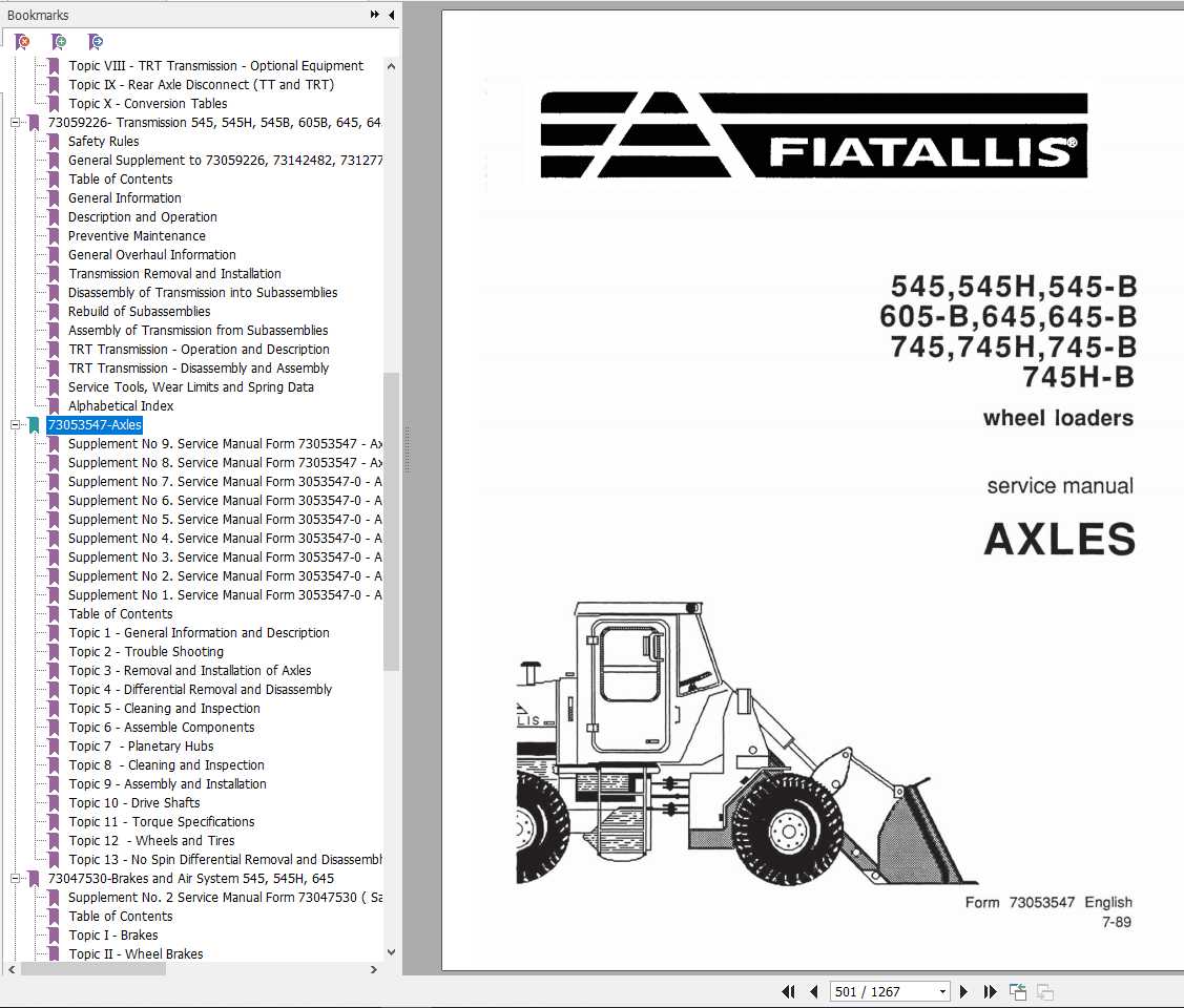 Fiat Allis 645 Wheel Loader Service Manual73058627 3