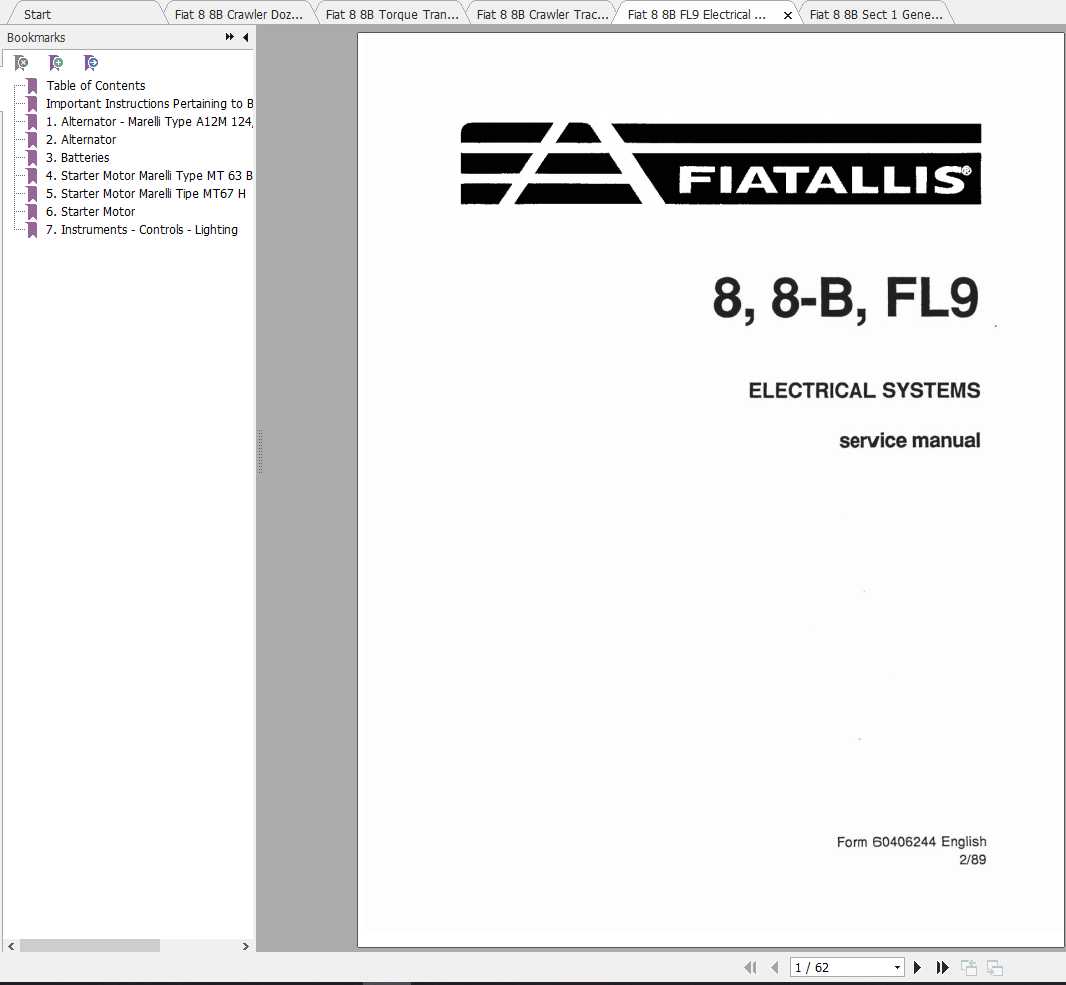Fiat Allis 8 8B Dozer Service Manuals 3