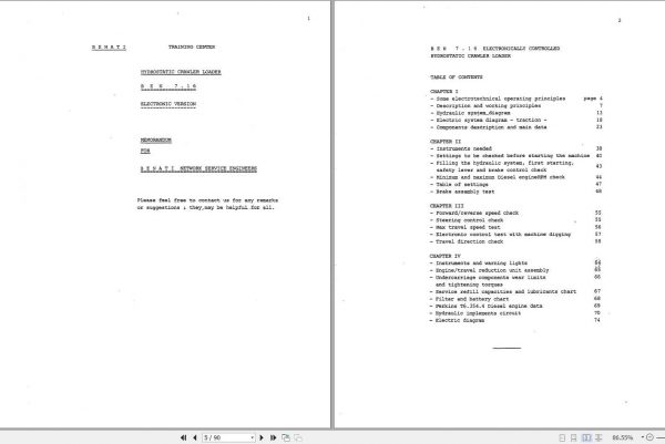 Fiat Allis Benati Electronic Version 716 Technical Data 2