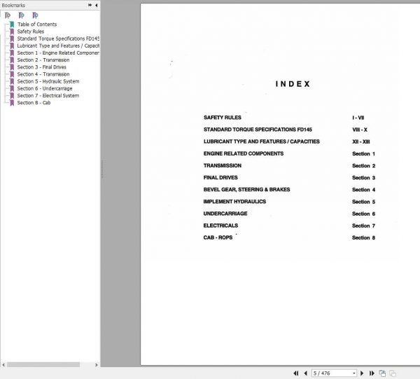 Fiat Allis FD145 Crawler Tractor Dozer Service Manual60406580 2