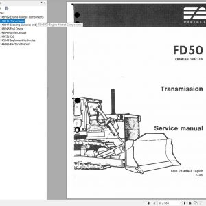 Fiat Allis FD50 Crawler Tractor Dozer Service Manual73158172 2
