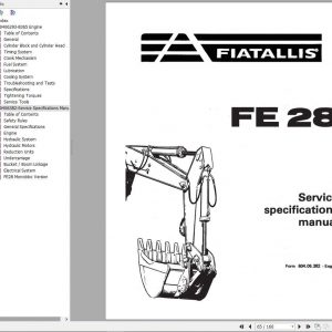 Fiat Allis FE28 Crawler Excavator Service Manual73158170 2