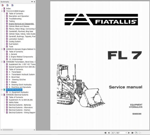 Fiat Allis FL7 FL7B Dozer Service Manual73158157 3