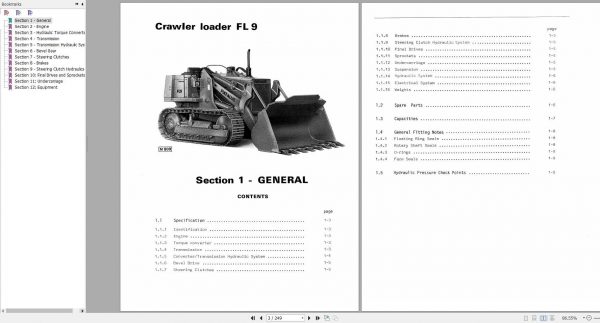 Fiat Allis FL9 Crawler Loader Service Manuals 2