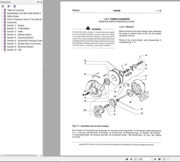 Fiat Allis FR1602 Wheel Loader Service Manual60402207 2