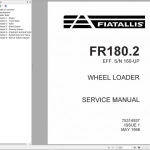 Fiat Allis FR1802 Wheel Loader Service Manual75314937 1