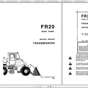 Fiat Allis FR20 Wheel Loader Service Manuals 3
