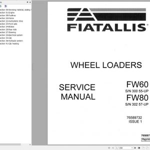 Fiat Allis FW60 FW80 Wheel Loaders Service Manual76589732 1