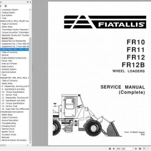 Fiat Allis Wheel Loader FR11 Service Manual73158161 3
