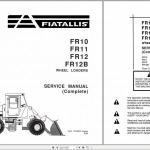 Fiat Allis Wheel Loader FR12B Service Manual73155597 3