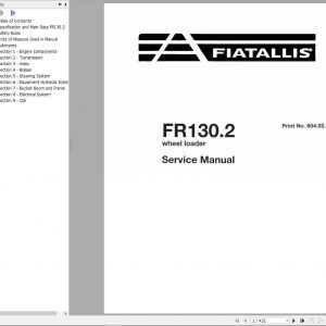 Fiat Allis Wheel Loader FR1302 Service Manual 1
