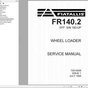 Fiat Allis Wheel Loader FR1402 Service Manual75314936 1