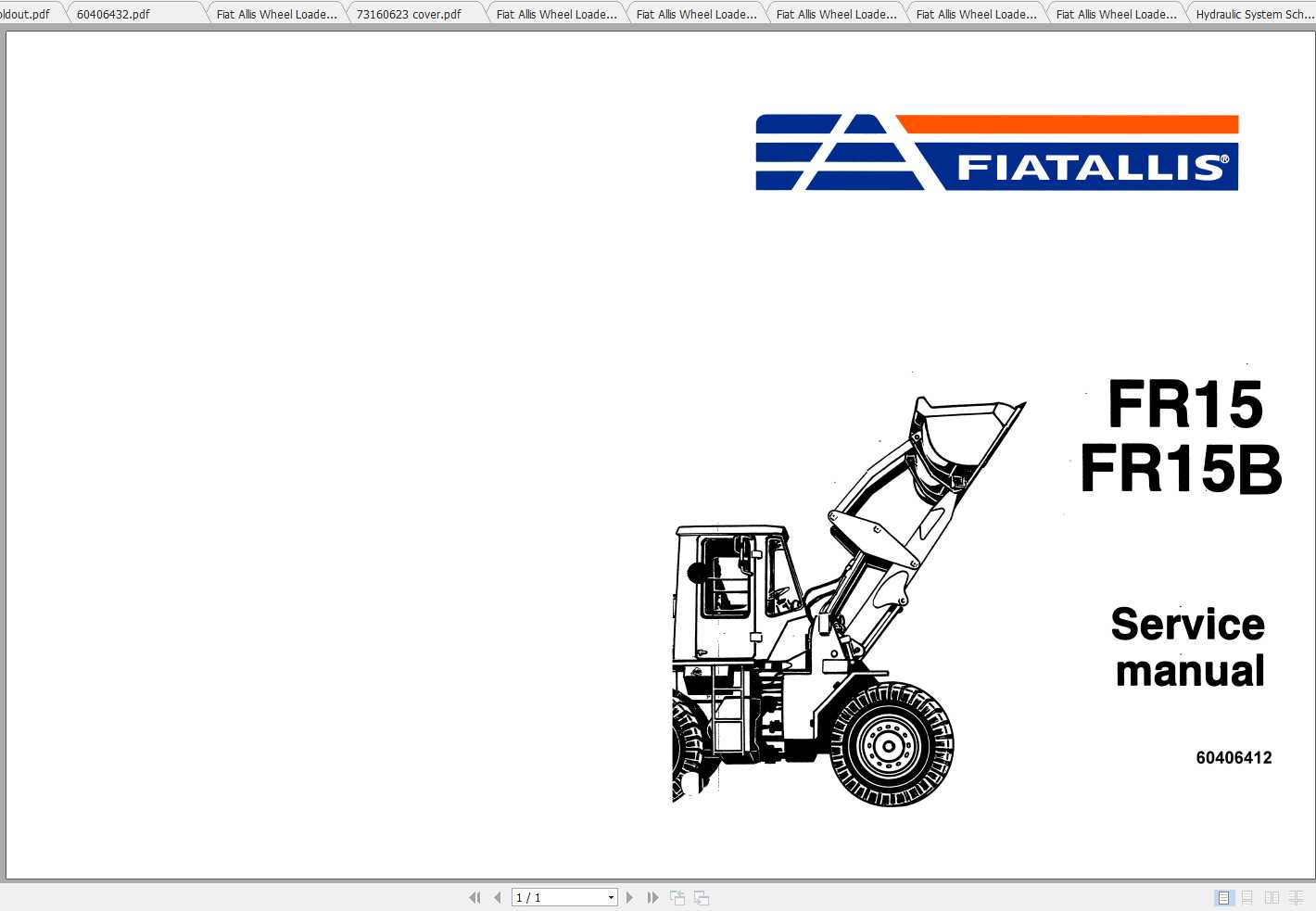 Fiat Allis Wheel Loader FR15B Service Manuals 1