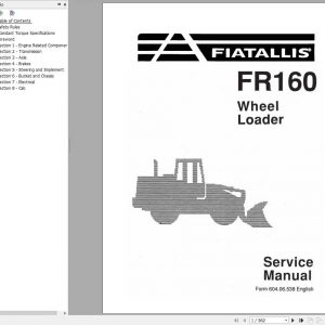 Fiat Allis Wheel Loader FR160 Service Manual 1