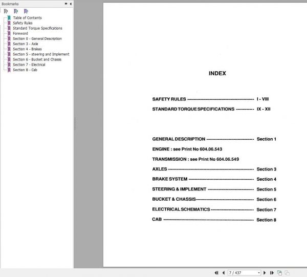 Fiat Allis Wheel Loader FR220 Service Manual 2