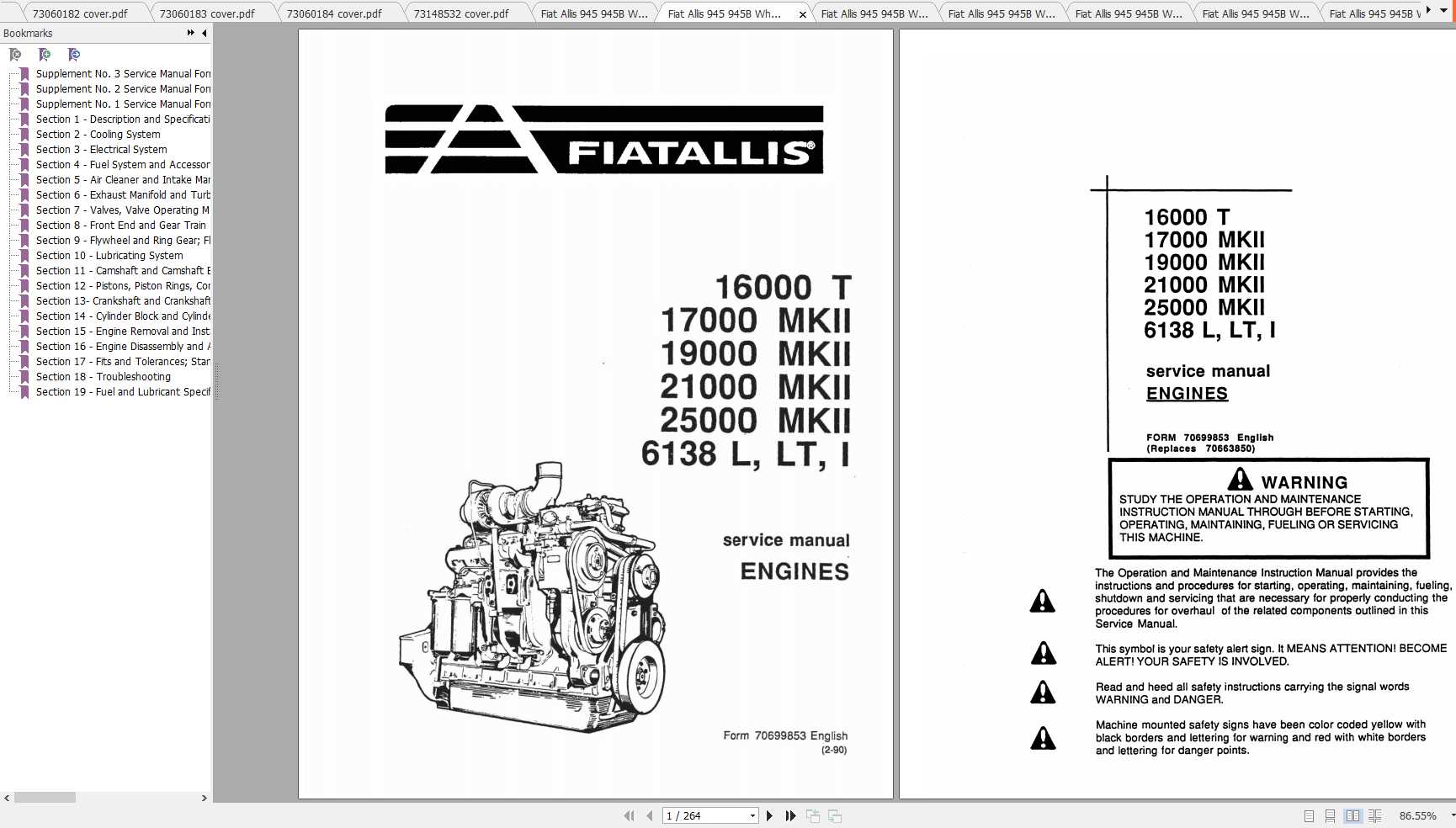 Fiat Allis Wheel Loaders 945 945B Service Manual73062940 4