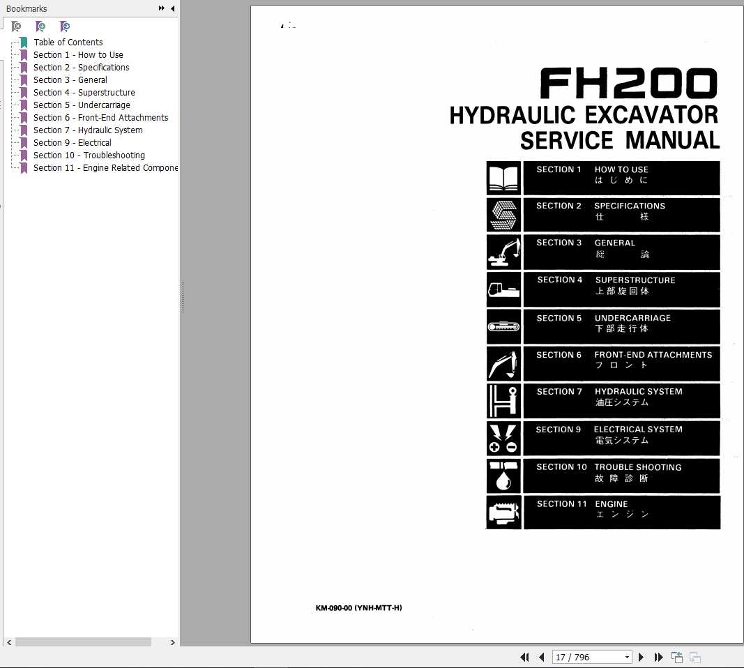 Fiat FH200 Hydraulic Excavator Service Manual73158520 2