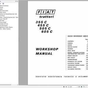 Fiat Trattori 355C 455C 505C 605C Tractor Workshop Manual06910045 1