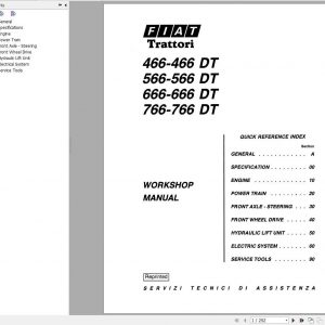 Fiat Trattori 66 Series 466 466DT 566 566DT 666 666DT 766 766DT Tractors Workshop Manual06910067 1