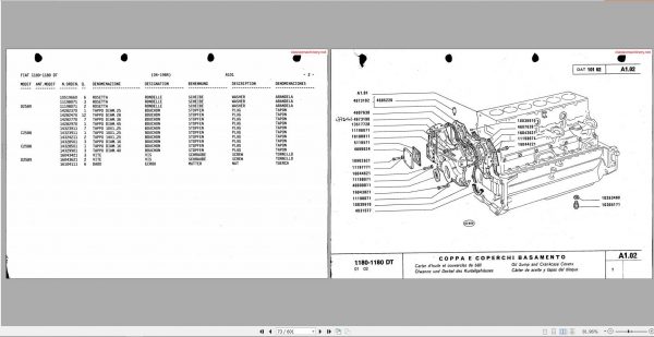 Fiat Trattori Series 1180   1180 DT Spare Parts Catalogue 3