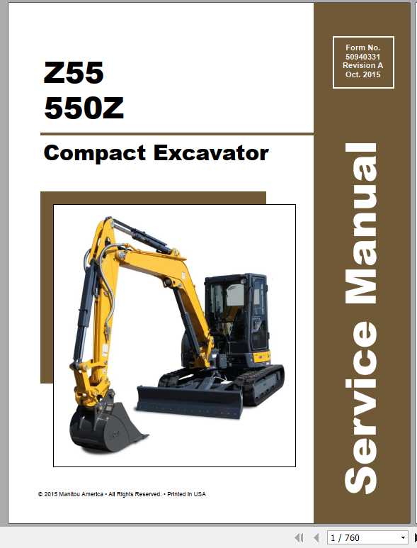 GEHL Compact Excavator 550ZZ55 Service Manual50940331 1