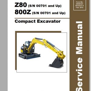 GEHL Compact Excavator 800ZZ80 Service Manual 2 1