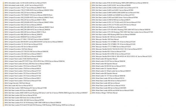 GEHL Mustang 546GB PDF 2020 Service Manuals DVD 2