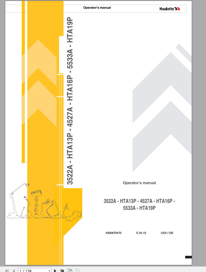 Haulotte 3522A Operator Manual 1