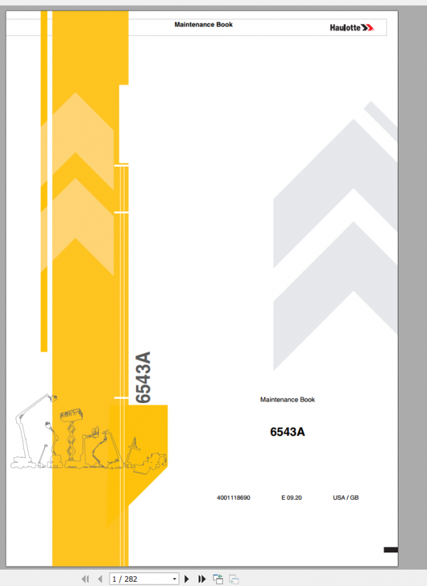 Haulotte 6543A Maintenance Book