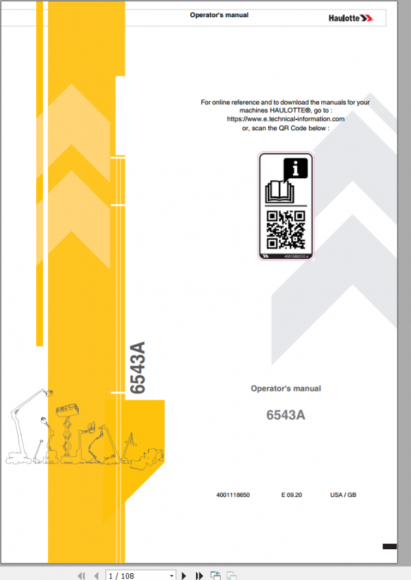 Haulotte 6543A Operator Manual