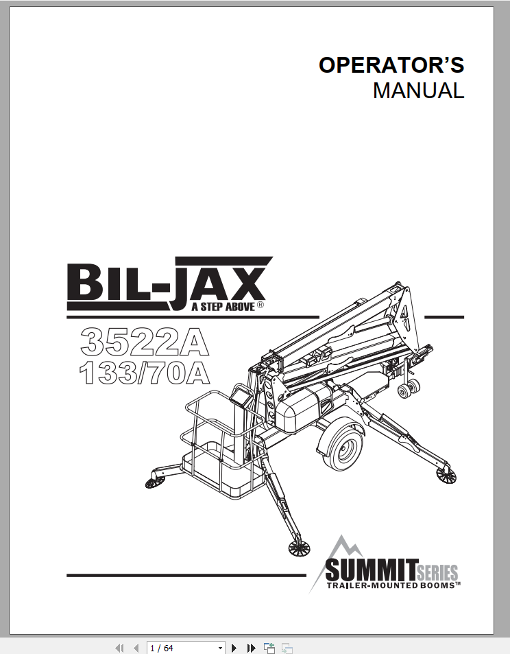 Haulotte Boom Personel Lift 3522A Operation Manual