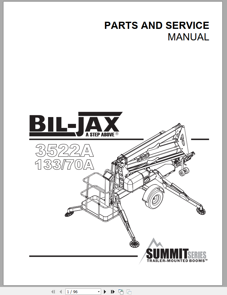 Haulotte Boom Personel Lift 3522A Part Servie Manual