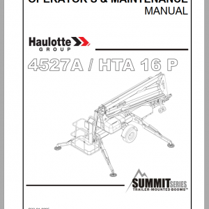 Haulotte Boom Personel Lift 4527 Operators Manual 1