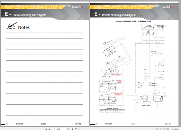 Haulotte COMPACT 8 10N 14 Maintenance Book 12lNO