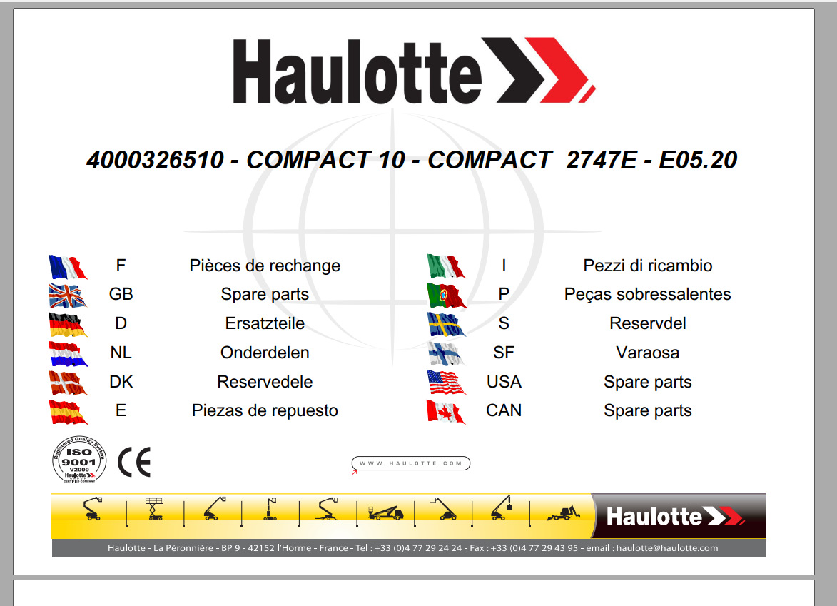 Haulotte Compact 10   Compact 2747EE0520 Part Manual 1AtcyH