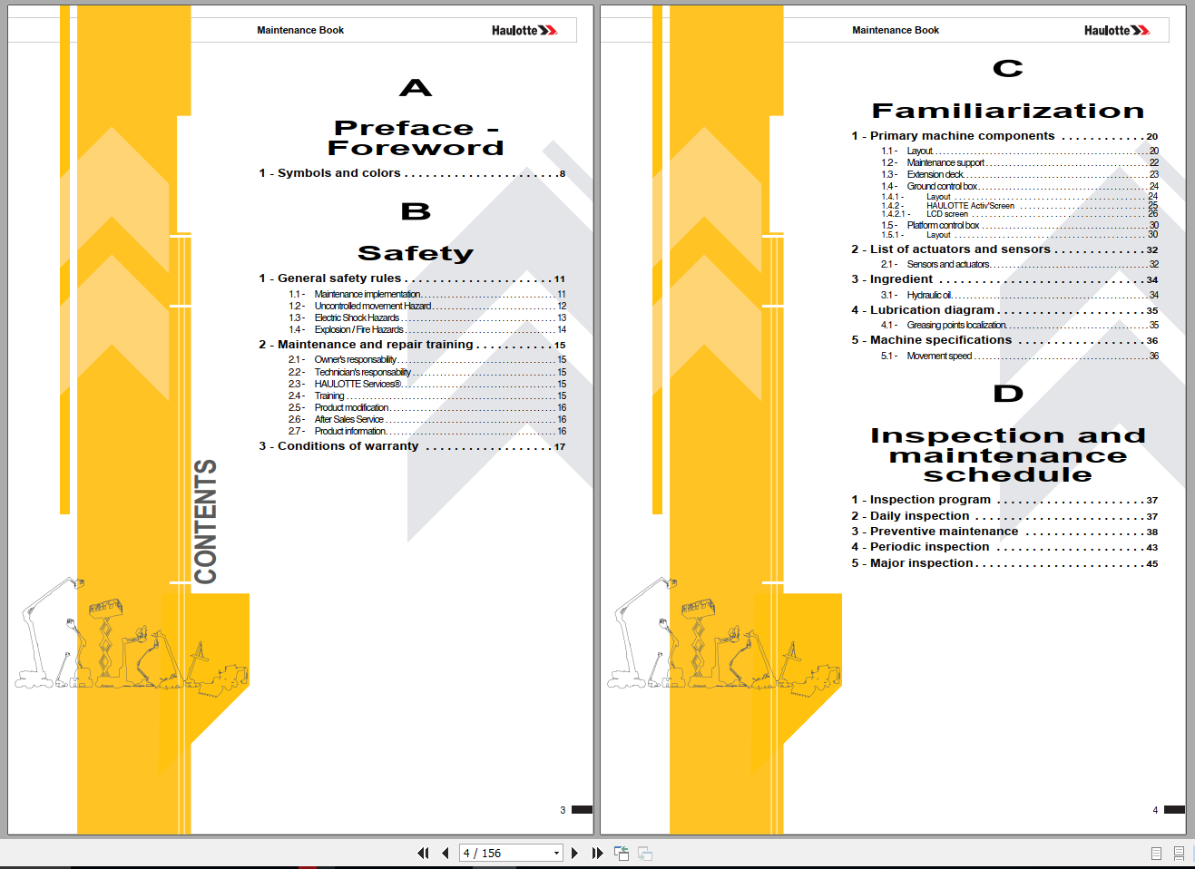 Haulotte Crawler Star 6 JP C Maintenance Book 26w2le
