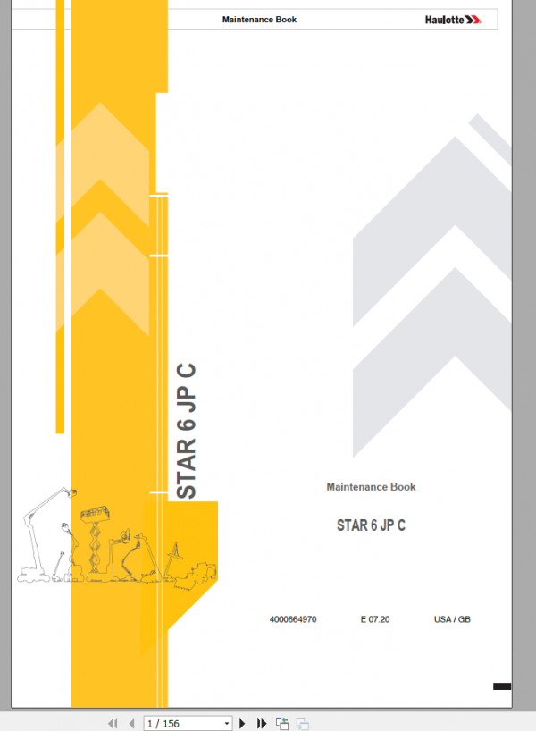Haulotte Crawler Star 6 JP C Maintenance BookmZMv7