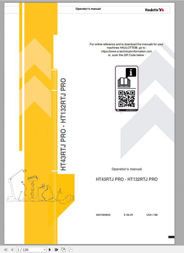 Haulotte HT43RTJ PRO   HT132RTJ PRO Operator Manual
