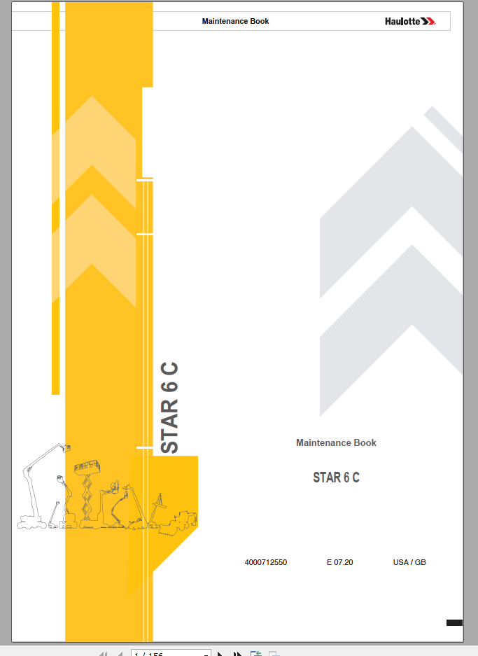 Haulotte Star 6 E0720 Maintenace Book 1