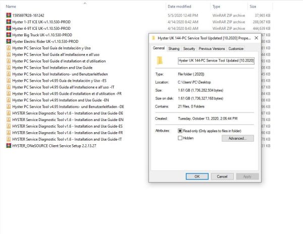 Hyster UK 144 PC Service Tool Updated 102020