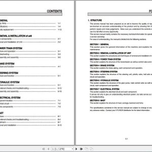 Hyundai Forklift 13BOP 9 Service Manual 1 1