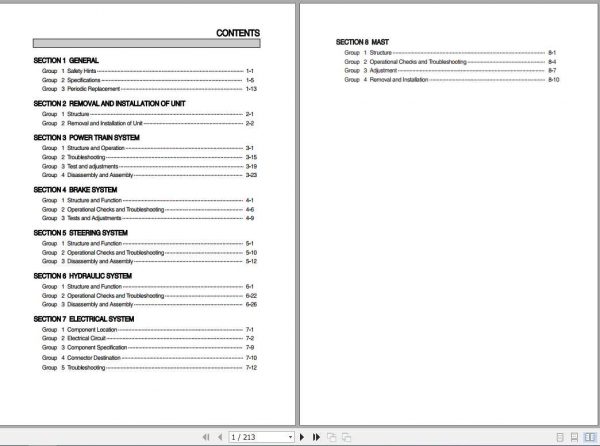 Hyundai Forklift 15LC 7 18LC 7 20LCA 7 Service Manual 1