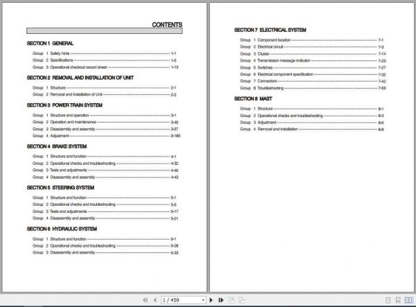 Hyundai Forklift 250D 7E Service Manual 1