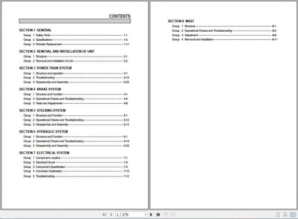 Hyundai Forklift 25L 7M 30L 7M 33L 7M Service Manual 1