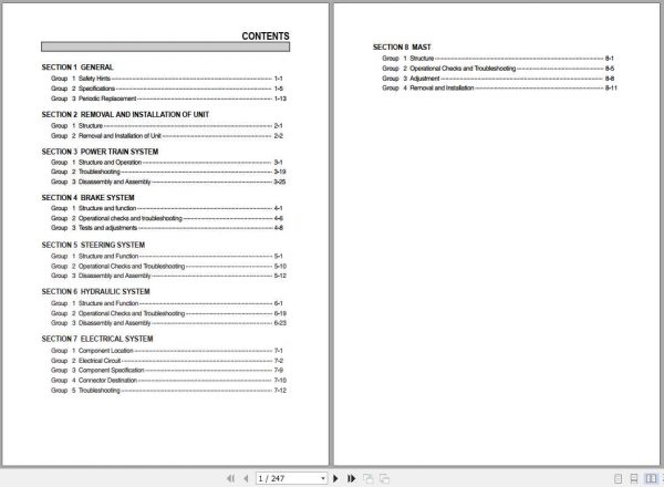 Hyundai Forklift 25LF 7 30LF 7 33LF 7 Service Manual 1
