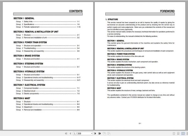 Hyundai Forklift BRJ 9 Service Manual 2
