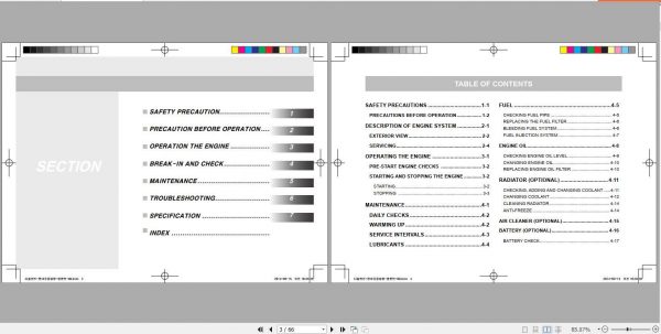 Hyundai Forklift Daedong 3F183T Engine Operation Manual 1