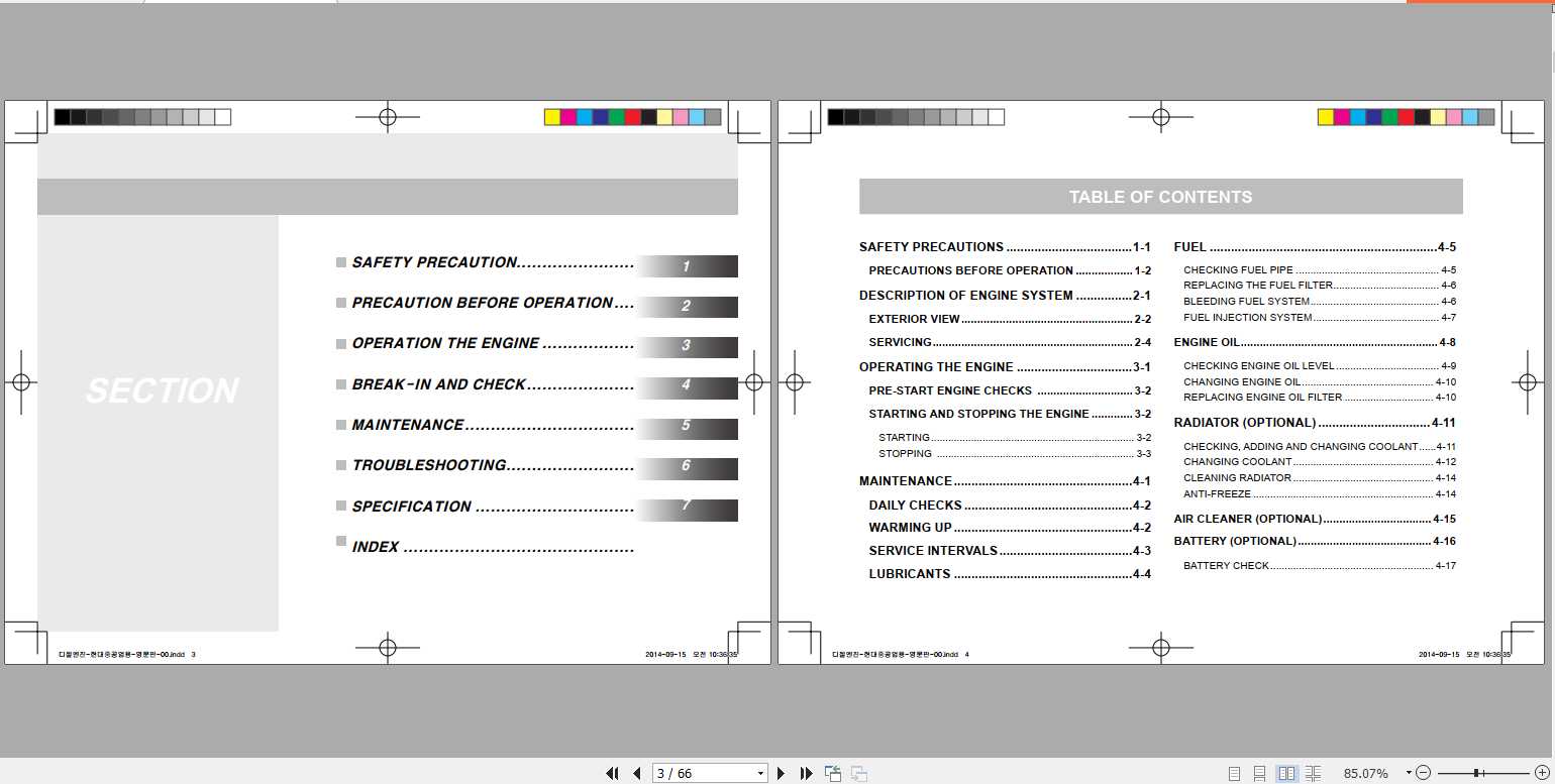 Hyundai Forklift Daedong 3F183T Engine Operation Manual 1