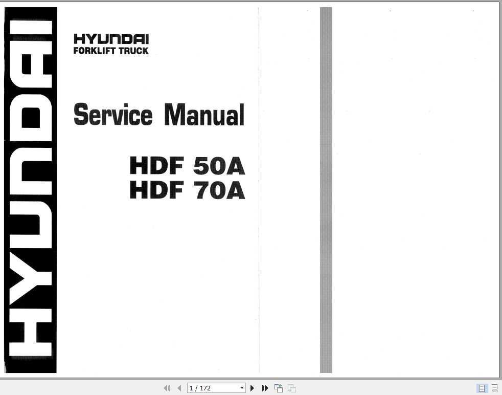 Hyundai Forklift HDF 50 70A Service Manual 1