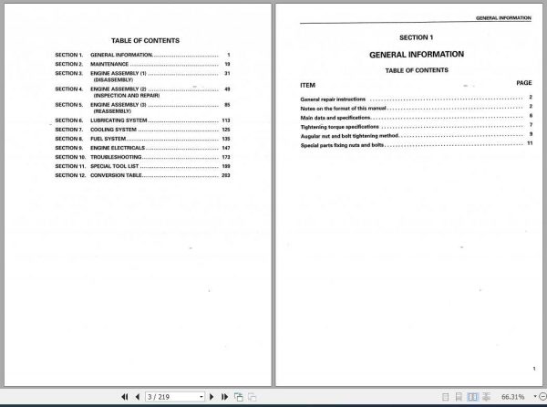 Hyundai Forklift Isuzu 4JG2 Engine Service Manual 2